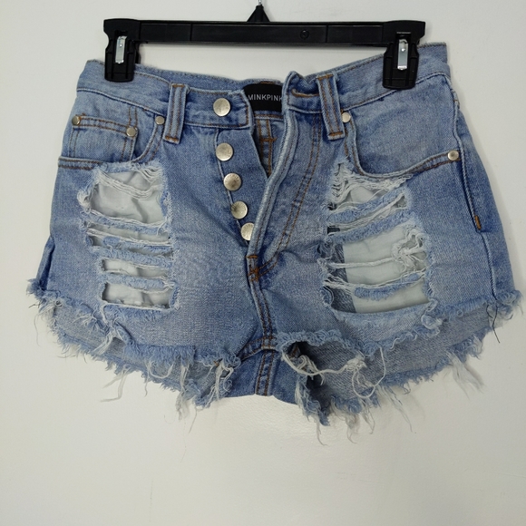 MINKPINK Pants - XS Mink Pink Destroyed Denim Shorts Daisy Dukes W